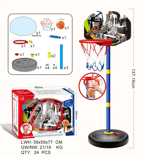 YR303656-Outdoor Toy Sport Toy Basketball Hoop Toss Game Indoor Outdoor Plastic T