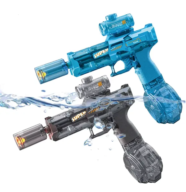 YR321205 Powerful Electric Water Gun Light-up Toys Glowing Silencer A