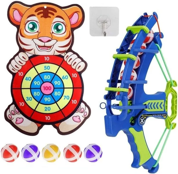 YR308235 Portable Kids' Self-Adhesive Plastic Dart Board Set Indoor a