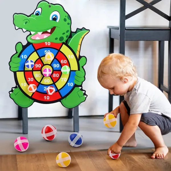 YR306666 Toy Animals Bow and Arrows With Sticky Ball Dartboard Indoor