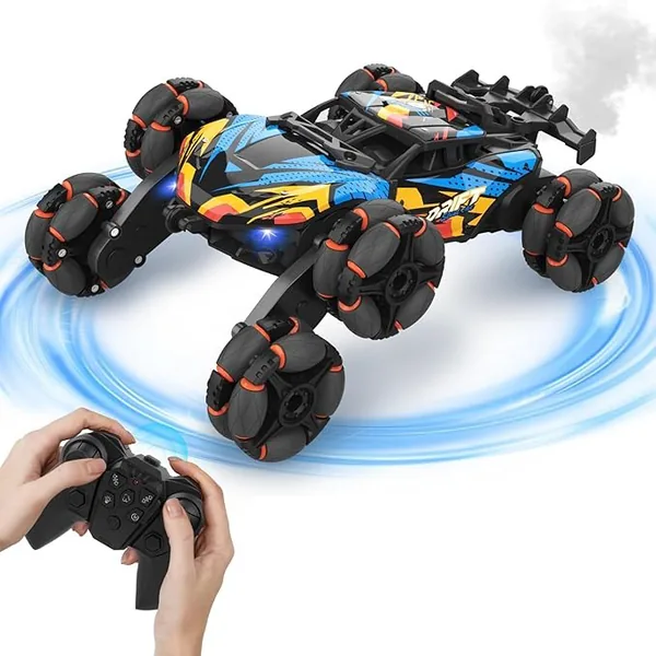 YR306028 6WD RC Drift Stunt Car with Light-Up Toys 360 Rotating Spray