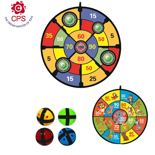 YR305143-Outdoor Toy 36cm Portable Kids Dart Board Game Set Sticky Ball Toss Spor