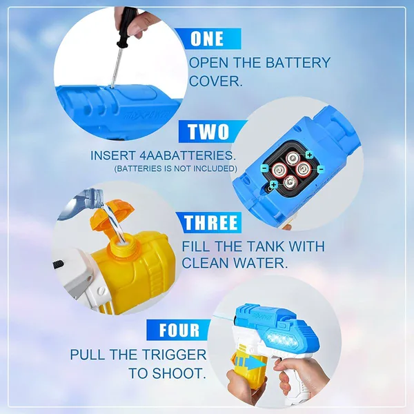 Outdoor Toy Songkran Fast Closing Battery Operated Electric Super Water