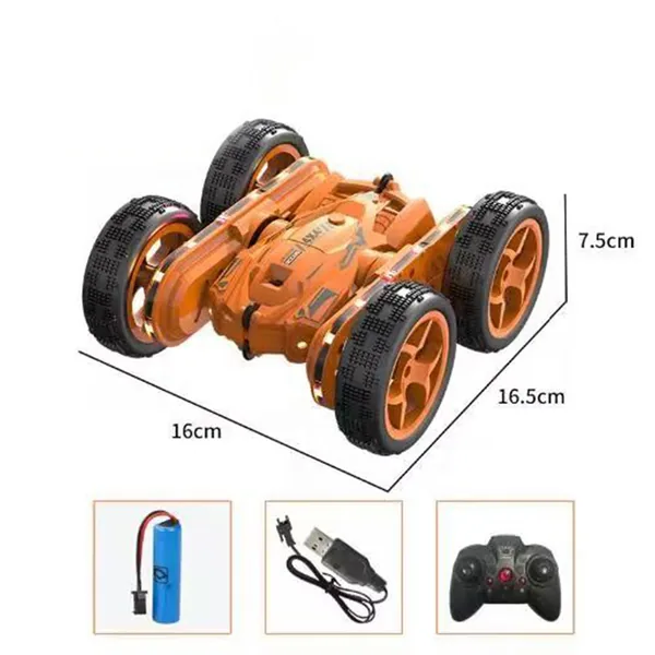 YR282855 Remote Control Car 2.4GHz Double Sided Stunt RC Car 4WD 360