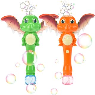 Outdoor Bubble Gun Machine Toys Electric Dinosaur Bubble Wand Stick Toys Bubble Blower With Light and Sound for Kids