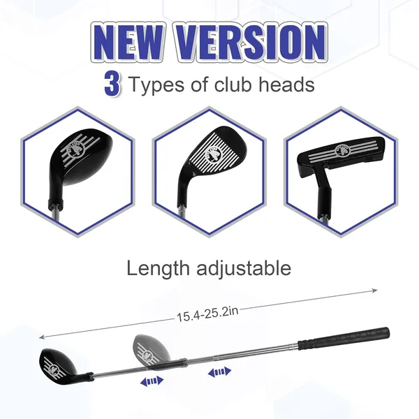 YR303782 Kids Golf Club Set with 20pcs Light-up Plastic Golf Balls an
