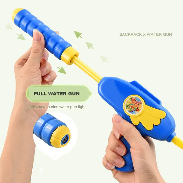 Outdoor Toy Songkran Kids Toy Gun Backpack Pull Water Gun Watering Blast