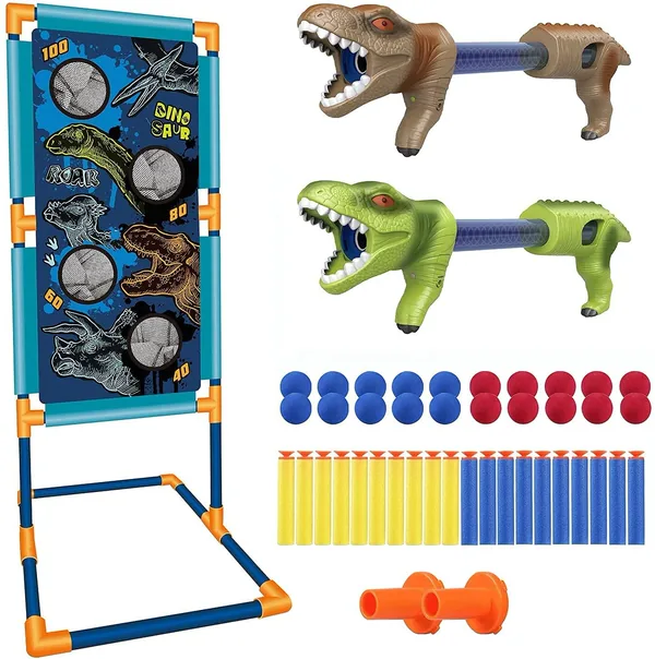 XJS699 Kids Toy Soft Bullet with Power Air Guns Plastic Target Shoo