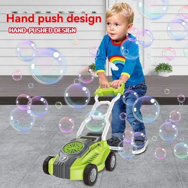 YR303121 Bubble Lawn Mower Machine Bubble Gun for Toddlers Automatic