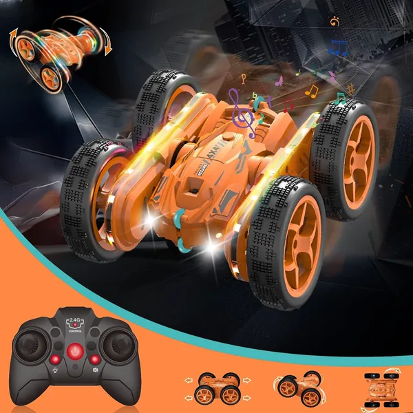 YR282855 Remote Control Car 2.4GHz Double Sided Stunt RC Car 4WD 360