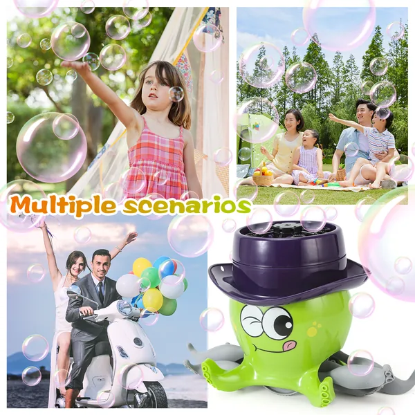 YR254750 Octopus Bubble Blower Machine for Kids Outdoor Outside Play,