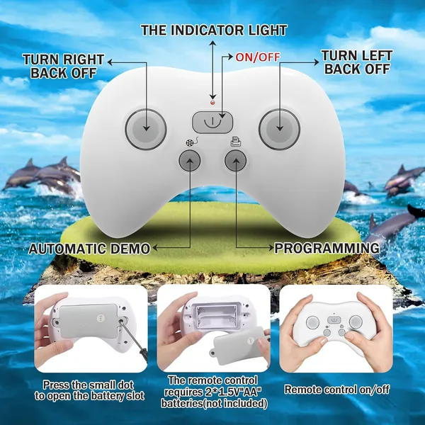 YR305031 2.4G RC Dolphin Toy Remote Control Shark Pool Toy Animals Rc