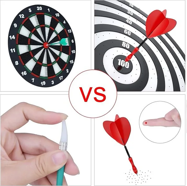 YR337285 Dart Board Toys Rubber Safety Tip Darts Dartboard Game Set f