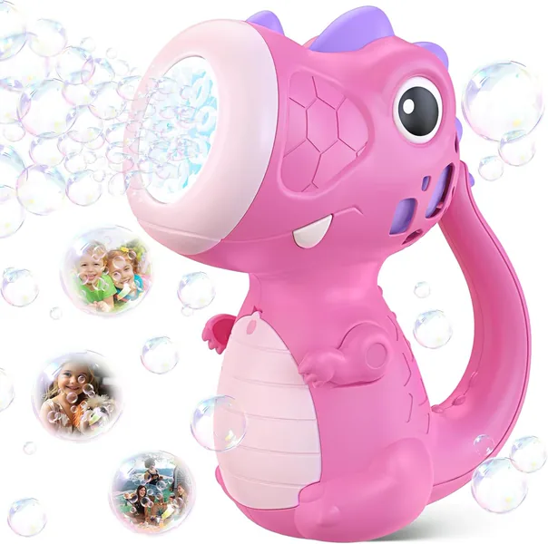 YR290611 Children Plastic Bubbles Maker Automatic Dinosaur Bubble Mac