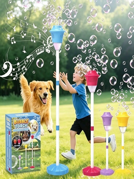 YR323716 Summer Streetlight Electric LED Kids Bubble Machine with Mus