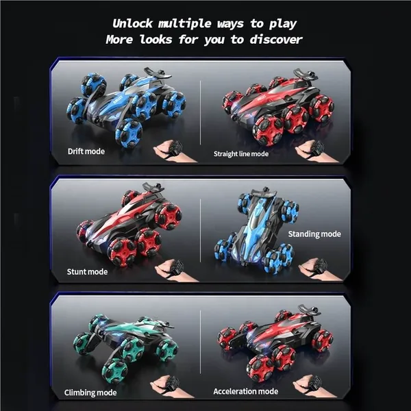 YR282828 Remote Control RC Stunt Car Toy with 360 Spin Flip Cool Ligh