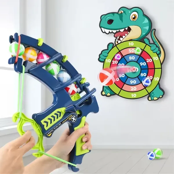 YR306666 Toy Animals Bow and Arrows With Sticky Ball Dartboard Indoor