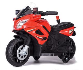 Licensed Aprilia Electric Motorcycle Ride on Toy W/ Training Wheels 6V Battery Powered Plastic Boys 5 to 7 Years