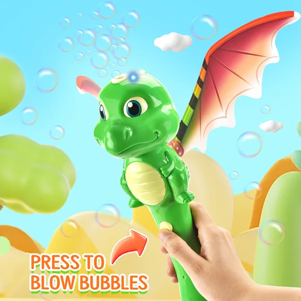 YR291829 Outdoor Bubble Gun Machine Toys Electric Dinosaur Bubble Wan