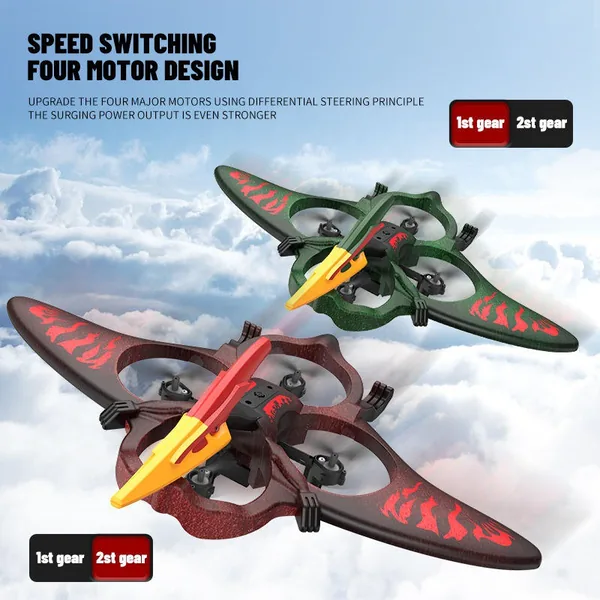 YR290509 2.4G RC Pterosaur Glider Drones 360 Degrees Rotation Stunt F