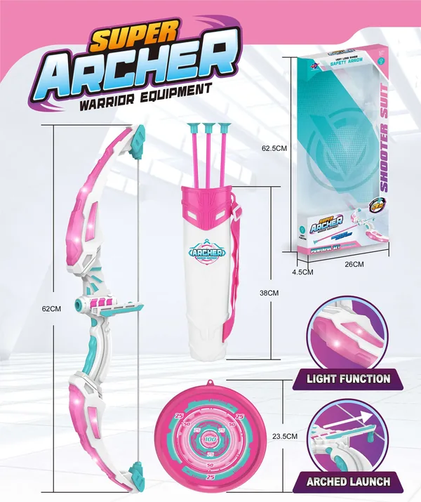 YR305768-Outdoor Toy Light-up Kids Bow and Arrows Toy Arrows Outdoor Sport Toy Wi