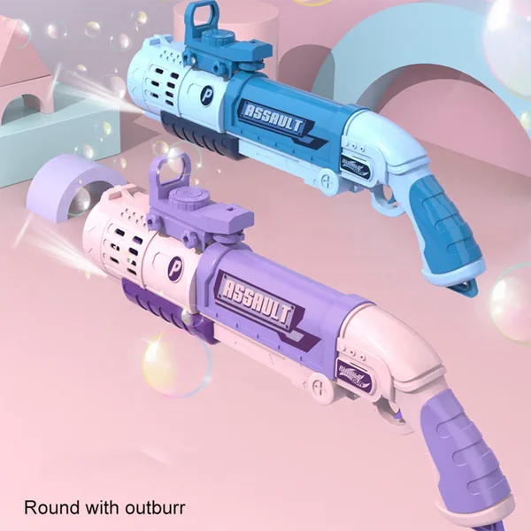 YR254753 Bubble Gun 10 Holes with Refill Solution, Automatic Bubble G