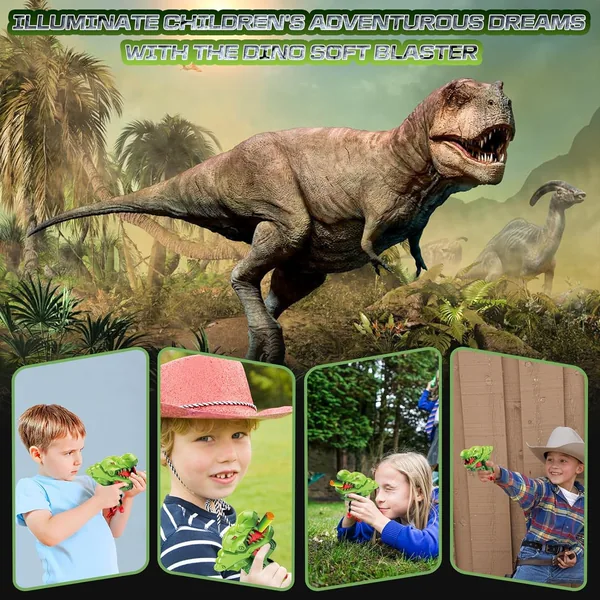 YR283324 Small Dinosaur Foam Blasters for Toddlers Soft Bullet Gun Co