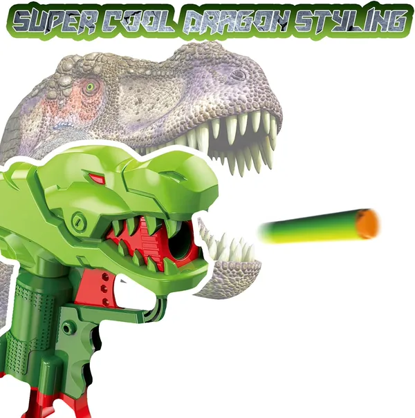 YR283324 Small Dinosaur Foam Blasters for Toddlers Soft Bullet Gun Co