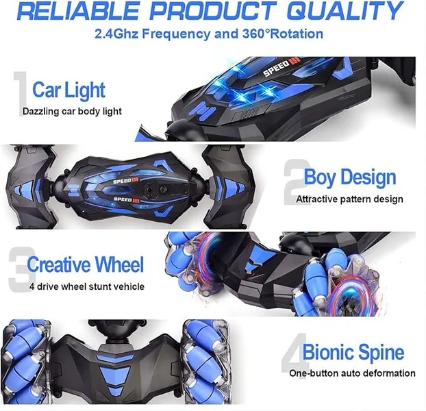 YR289538 1:12 Gesture Sensing RC Stunt Car 2.4Ghz 4WD Hand Controlled