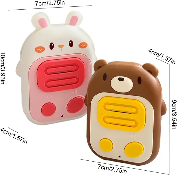 YR286654 Indoor Outdoor Wireless Silent Kids Walkie Talkies 2PCS Wire