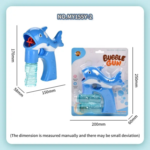 YR238817 Dolphin Bubble Toy Electric Toy Bubble Gun With Music and Be