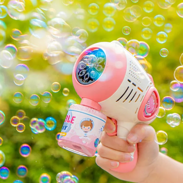 YR258141 Space Dinosaur Automatic Plastic Bubble Launcher Gun Bubbles