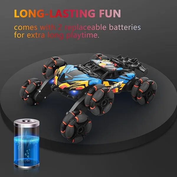 YR306028 6WD RC Drift Stunt Car with Light-Up Toys 360 Rotating Spray