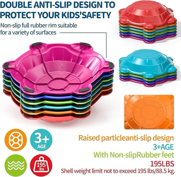 YR305157 Toddler Stepping Stones Balance Coordination Toy-Plastic & P