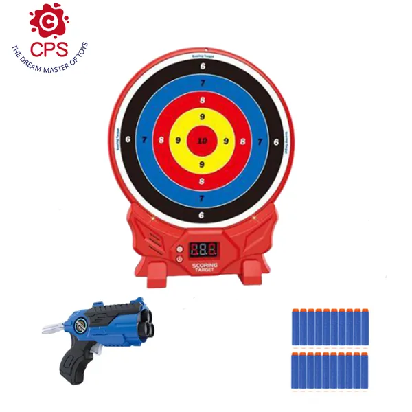 YR306062 Kids Toy Gun Shooting Target Set Electronic Digital Scoring