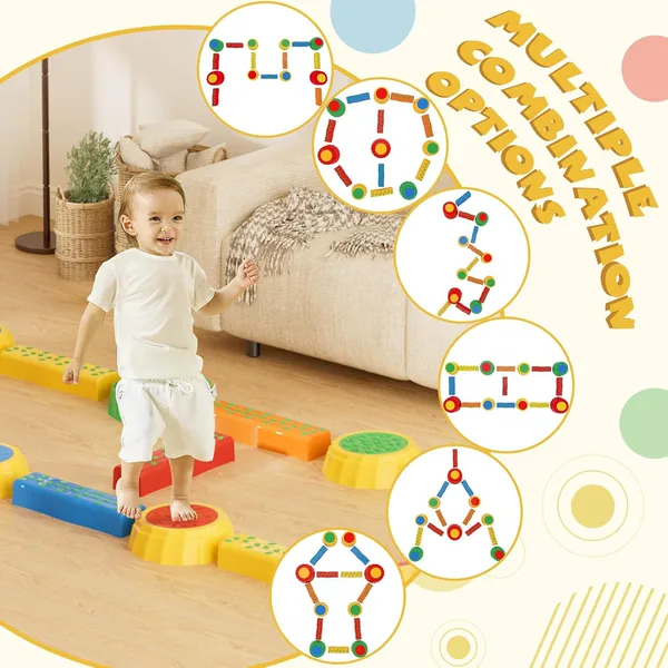 YR310018 Toddler Balance Beams Stepping Stones for Kids Indoor Outdoo
