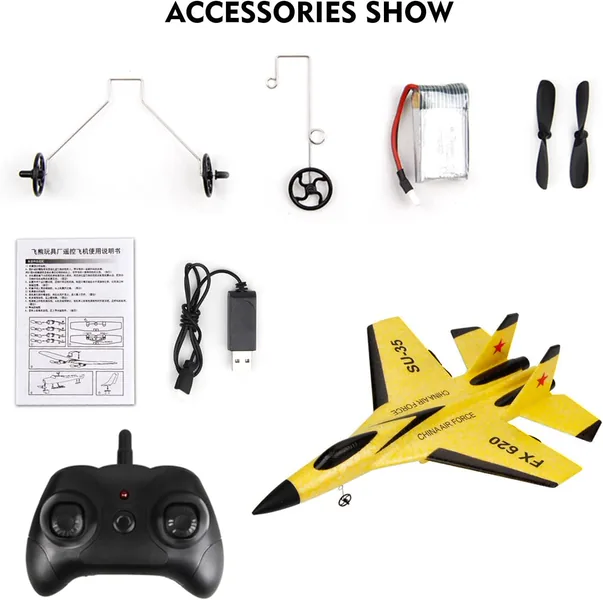 YR265975 RC Airplane 2.4GHz Remote Control Airplane RC Glider Toy EPP