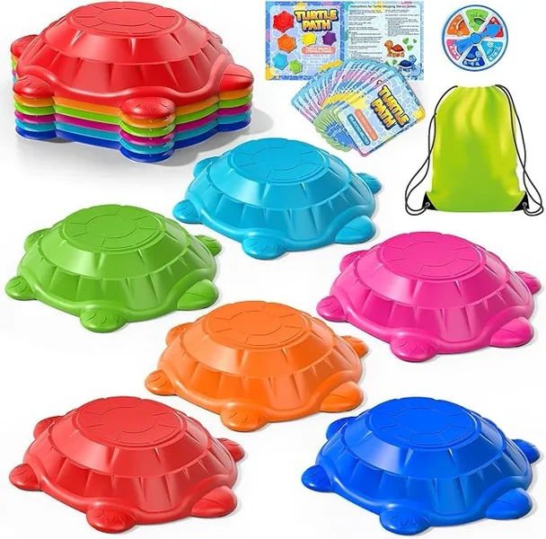 YR305157 Toddler Stepping Stones Balance Coordination Toy-Plastic & P