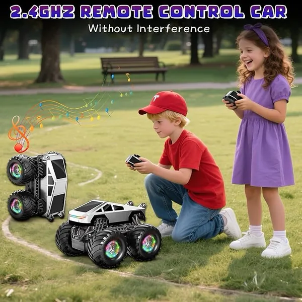 YR338438 Remote Control Car Toy for Kids 360 Rotating 4WD RC Stunt Ca