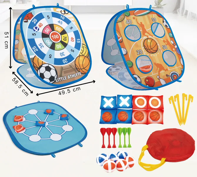 YR232378 Portable Bean Bag Cornhole Toss Game Set Dart Board Game Toy