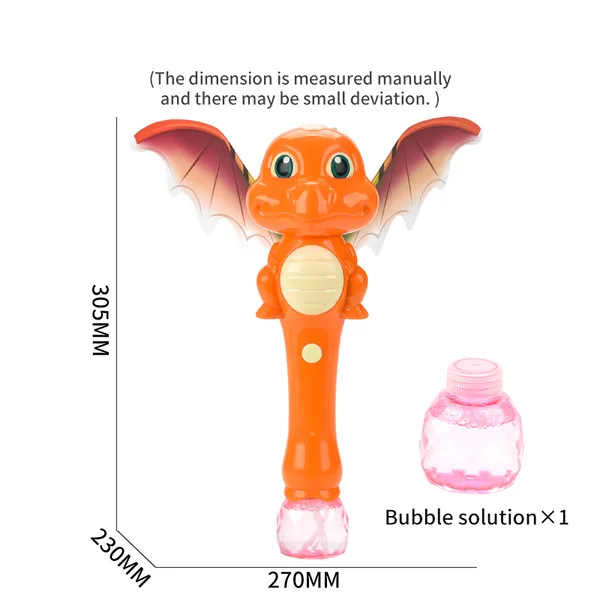 YR291829 Outdoor Bubble Gun Machine Toys Electric Dinosaur Bubble Wan