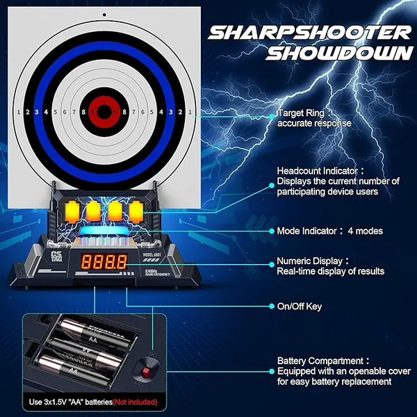 YR339979 AI Smart Target Shooting Gun Set Wiht Electronic Voice Scori