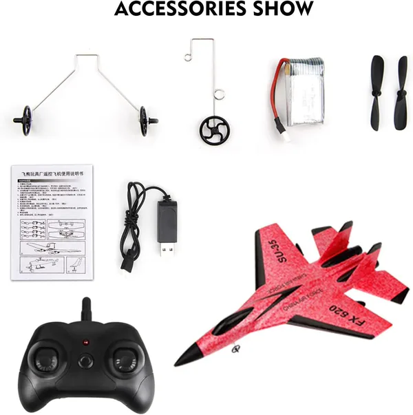 YR265975 RC Airplane 2.4GHz Remote Control Airplane RC Glider Toy EPP