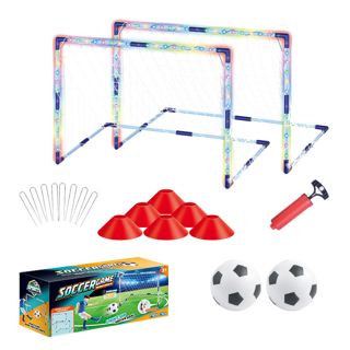 Soccer Balls Game Outdoor Indoor Toys Set Soccer Goal Game with Light-up Sport Toys