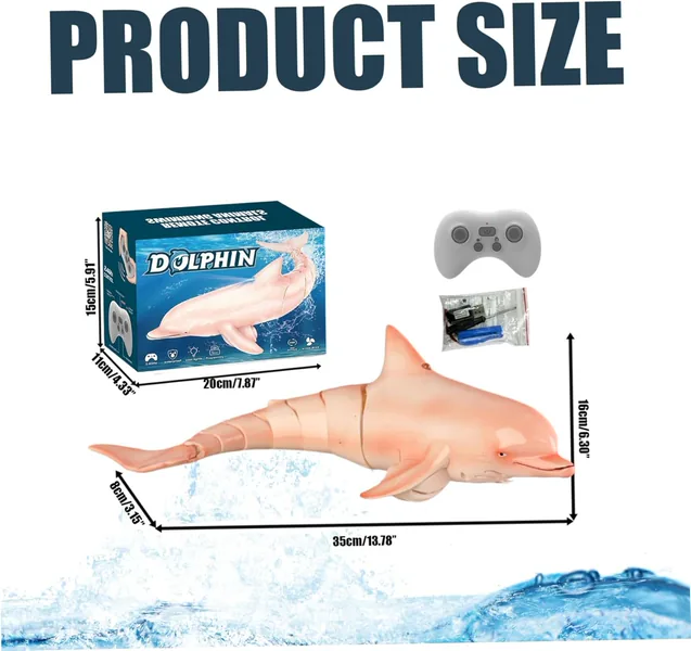 YR305031 2.4G RC Dolphin Toy Remote Control Shark Pool Toy Animals Rc