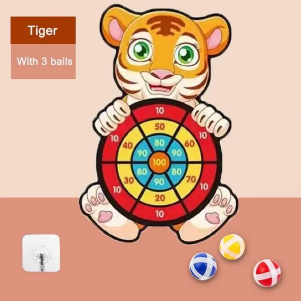 YR308235 Portable Kids' Self-Adhesive Plastic Dart Board Set Indoor a
