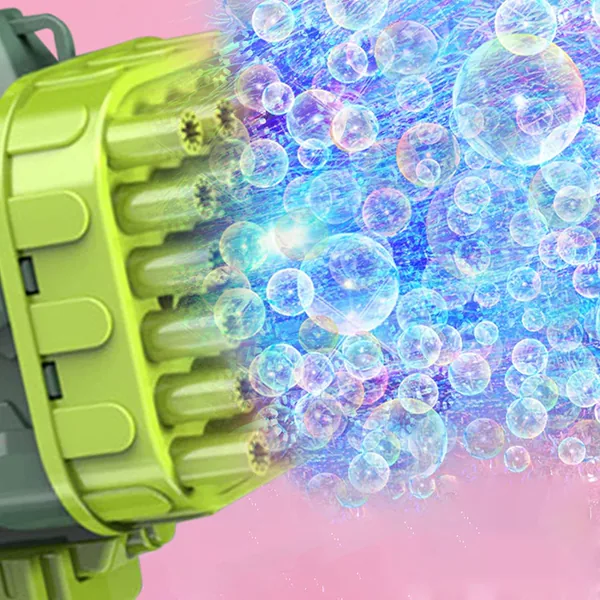 YR257804 Dinosaur Bubble Machine Gun 32 Holes Automatic Bubble Machin