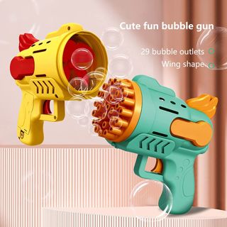 29 Hole Hand Bubble Blaster Favors Toy Electric Bubble Machine for Kids Outdoor Toys