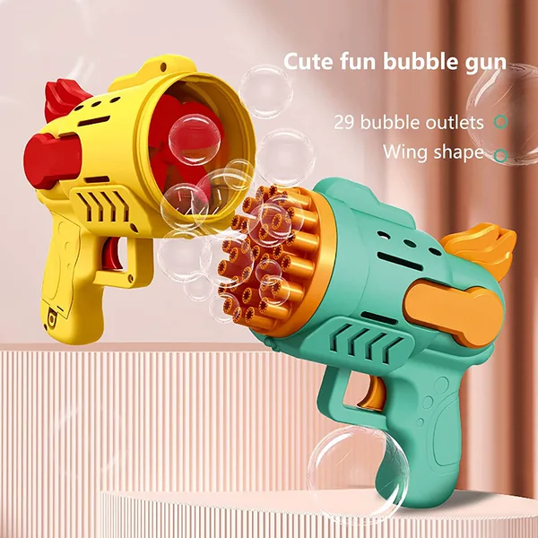 YR257866 29 Hole Hand Bubble Blaster Favors Toy Electric Bubble Machi