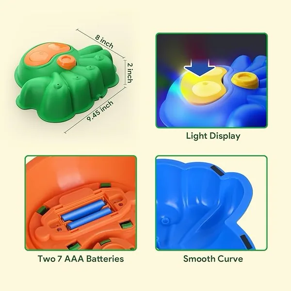 YR337223 Light up Stepping Stones for Kids 6 Pcs Durable Non-Slip Tod